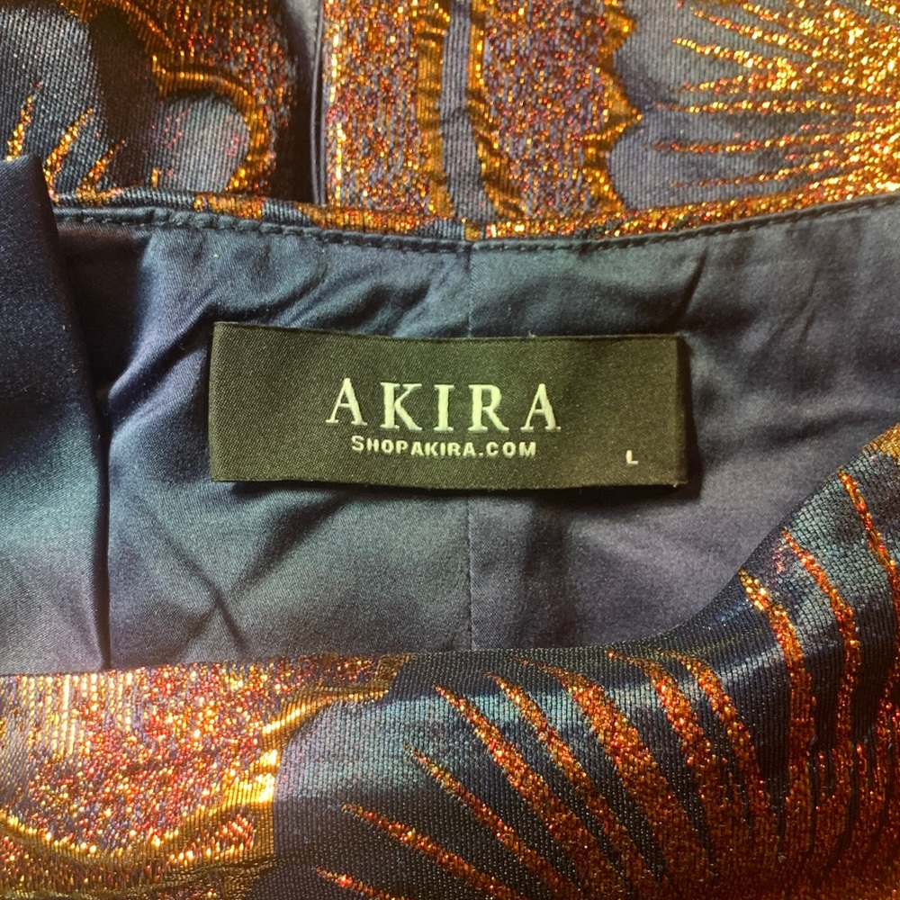 AKIRA Lady Lux Brocade Corset Top & Bubble Hem Midi Skirt Set - Picture 6 of 14